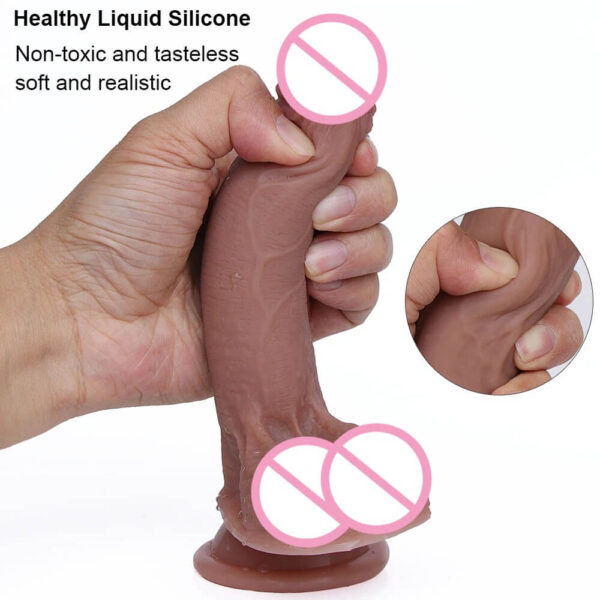 Enorme consolador realista de silicona líquida saludable