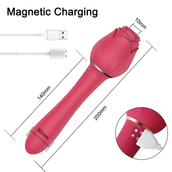 double ended dildo vibrator magnetic charging