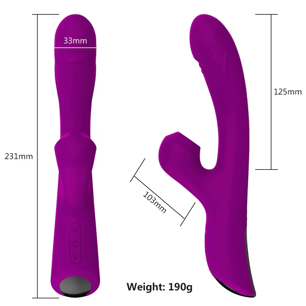 purple rabbit dildo size
