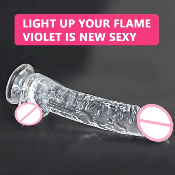 transparent dildo light up your flame violet is new sexy