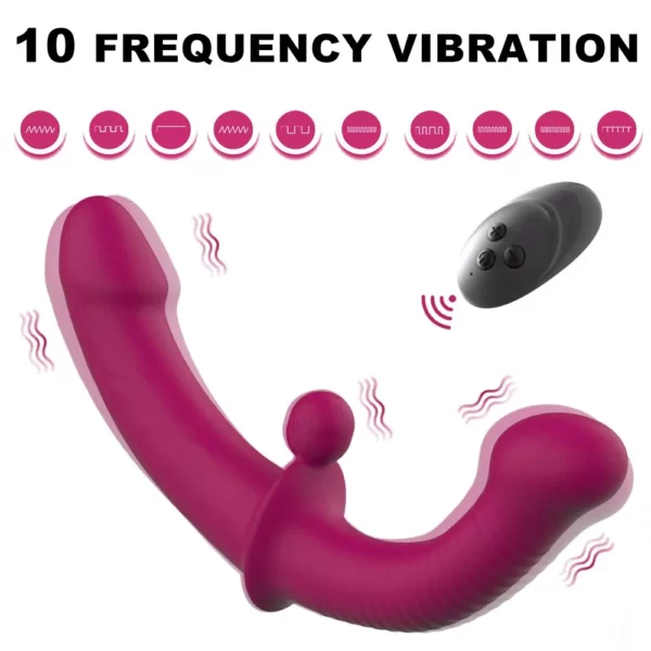 vibrating double ended dildo 10 frequency vibration