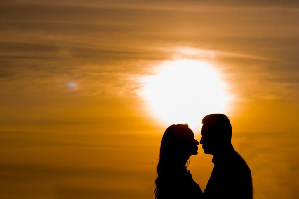 couple in sunset