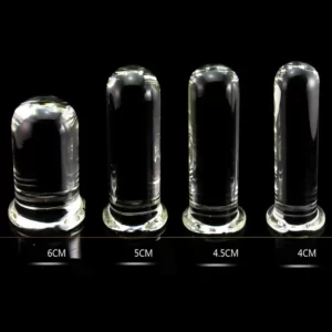 Consolador de cristal transparente Consolador de cristal tamaño ancho