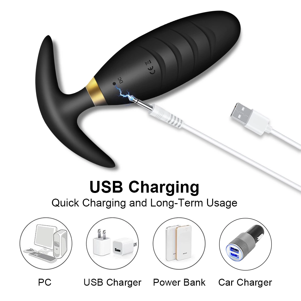 Vibrating Anal Dildo usb recharging