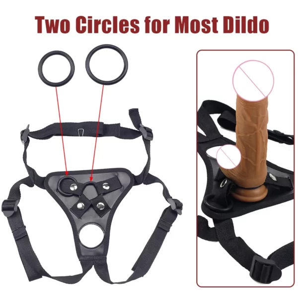Large Suction Cup Dildo Panties With Two circles