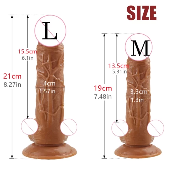 Large Suction Cup Dildo Product size