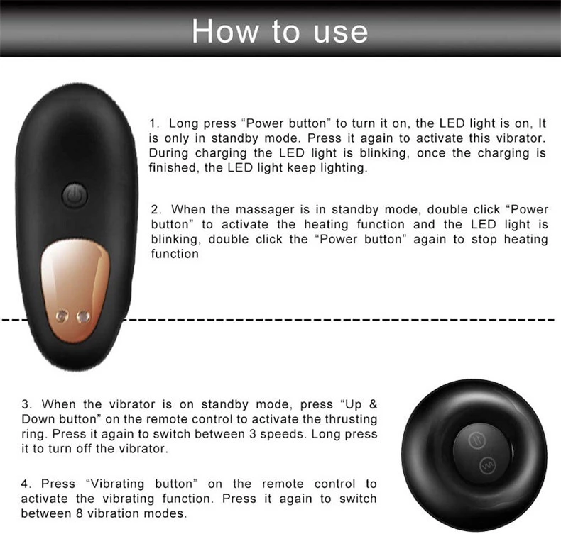cock ring and butt plug vibrator how to use