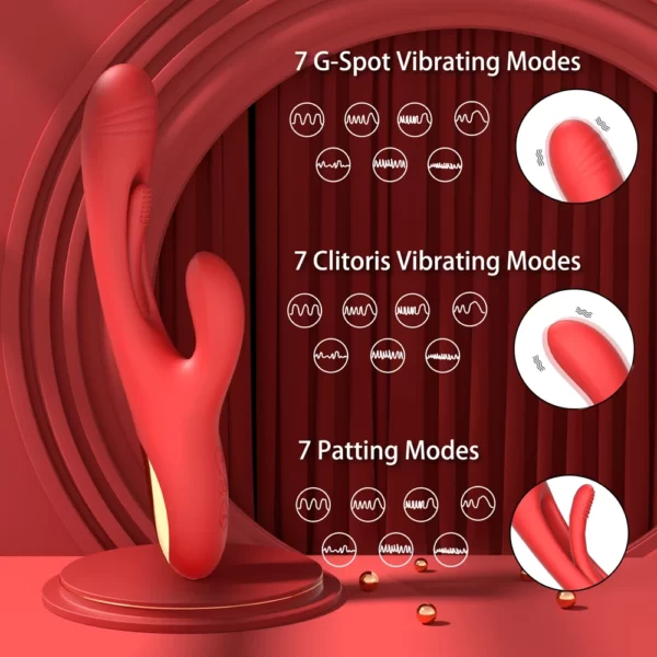 Clit and G Spot Vibrator 7 g spot vibrating modes 7 clitores vibration mode and 7 patting modes