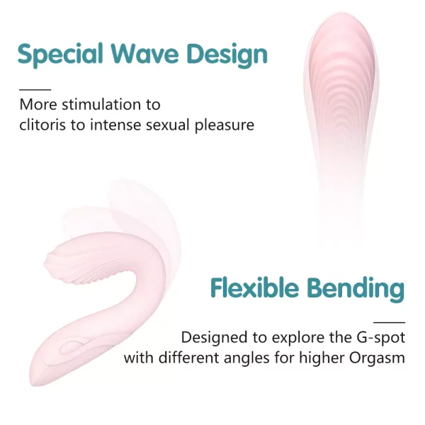 Vibrateur en silicone pour le point G flexion flexible