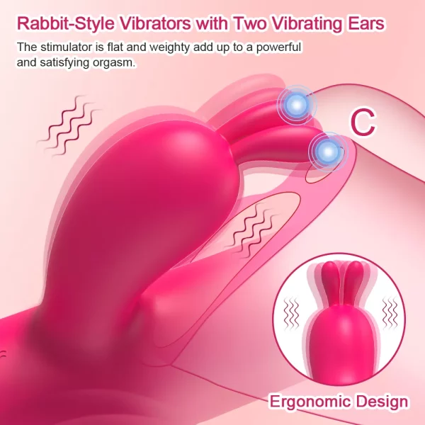 Thrusting Dildo With Clit Vibrator rabbit style give the powerful orgasm