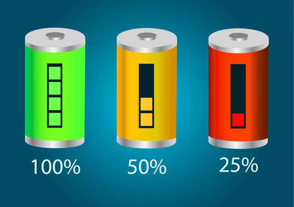 battery at least 50 for storage