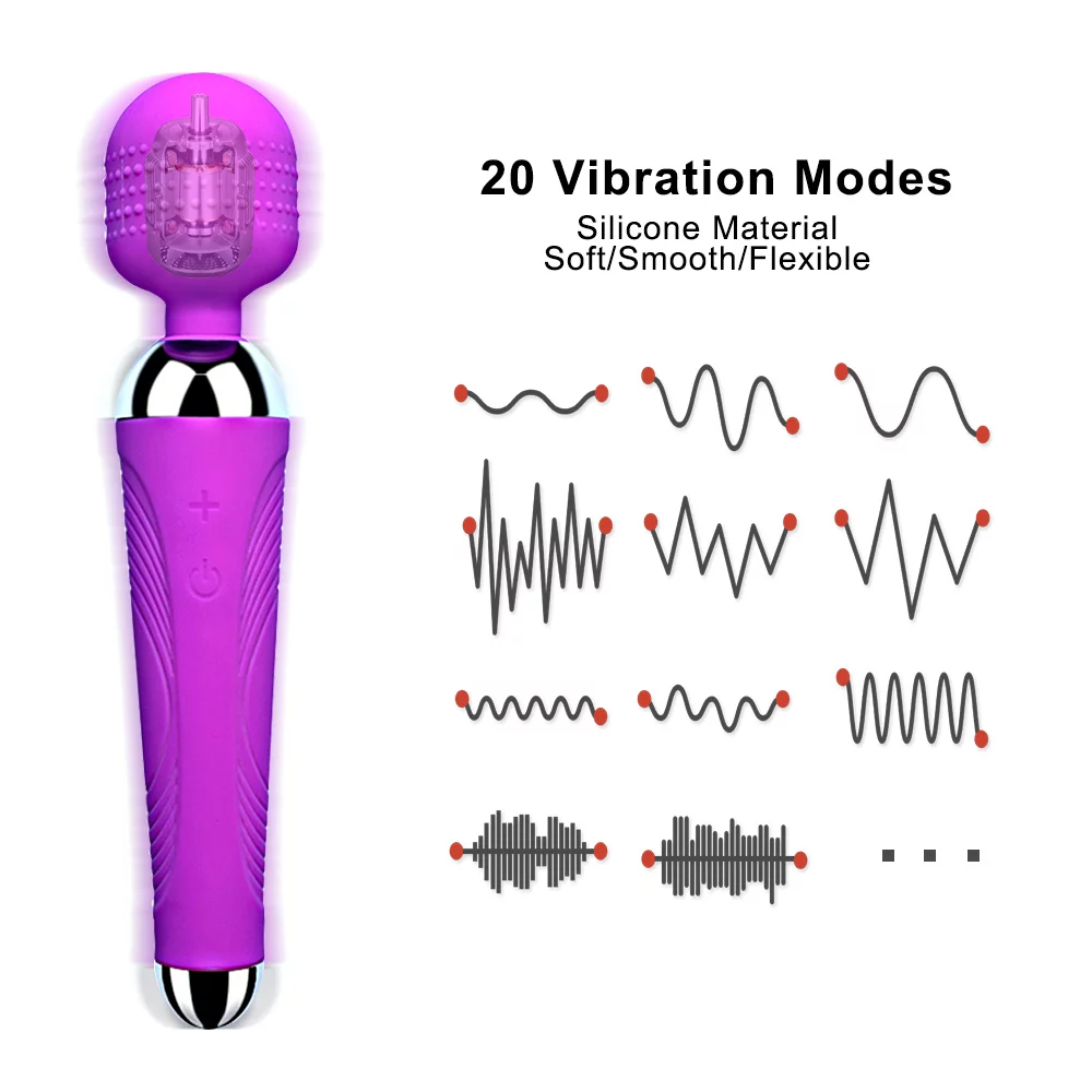 rechargeable wand vibrator 20 vibrator modes